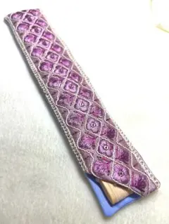 インド刺繍リボンでハンドメイドの扇子入れ扇子袋のサムネイル