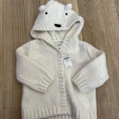 GAP クマフード付きカーディガン