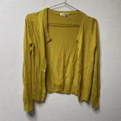 HERE'S 長袖カーディガン イエロー M