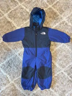 美品80cm THE NORTH FACE 子ども用スキーウェア 黒/青 ザ・ノース・フェイス ジュニア キッズ 子供 アウトドアジャケット