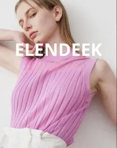 ELENDEEK ノースリーブ ニット ピンク　サイズフリー
