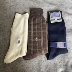 未使用　メンズソックス　25〜26㎝　3足セット