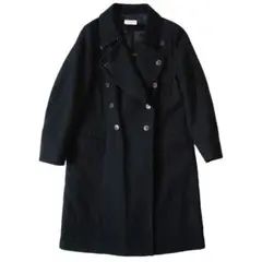 DRIES VAN NOTENネイビー ウール ピーコートVALLEYMILLS DRIES VAN NOTENネイビー ウール ピーコートVALLEYMILLS
