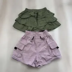 ショートパンツ　ズボン　2点セット　女の子　子ども　キッズ　130㎝