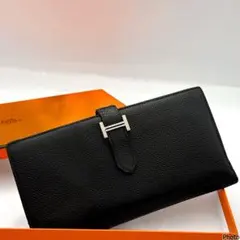 未使用級 エルメス ボックスカーフ べアン スフレ ブラック ゴールド