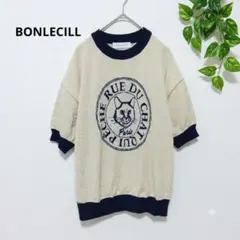 BONLECILL キャットモチーフニット パリジェンヌ 半袖 クルーネックのサムネイル