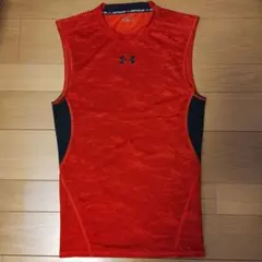 UNDER ARMOUR レッド ノースリーブタンクトップ MD