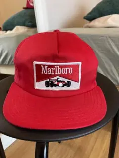 Marlboro ロゴ刺繍 キャップ 赤90s USA製