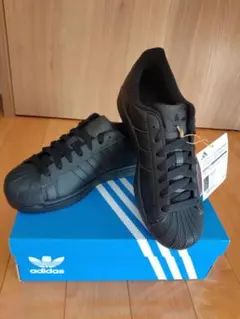 アディダス スーパースター オールブラック 26.5cm 新品未使用タグ付き