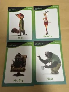 ズートピア EPOCH コレクションカード 4枚