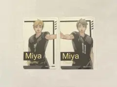 宮侑　宮治　ハイキュー 箔押しクリアカードコレクション