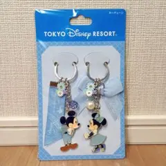 ディズニー ブルーエバーアフター ミッキー ミニー ペアキーチェーン