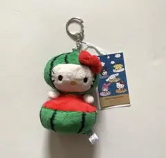 新品タグ付き ローリーズファーム キティ ぬいキーホルダー スイカ マスコットのサムネイル