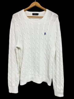 POLO RALPH LAURENポロラルフローレンのケーブルニット/Lサイズ”
