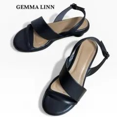 美品★ GEMMA LINN ストラップサンダル　ブラック　ヒール　靴　レザーのサムネイル