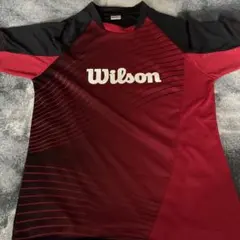 Wilson スポーツシャツ 半袖 ブラック レッド