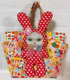コヤンイサムチョン オッドアイ ハンドメイド トートバッグ