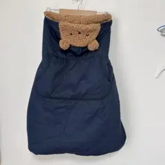 クマのフード付き中わた入りはっ水抱っこ紐ケープ　新品未使用