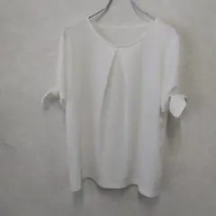 ホワイト 半袖 リボン付きシャツのサムネイル