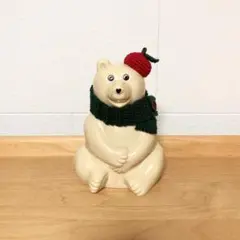 しろくま貯金箱　りんご帽　マフラー　セット
