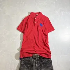 希少00s ◇アバクロ ポロシャツM◇Sueded Polo半袖ボーダーイエロー 
