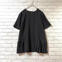 【ザラ/ZARA】プリーツ入り半袖トップスXS カジュアル ペプラム風