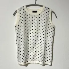 ドット柄ノースリーブ