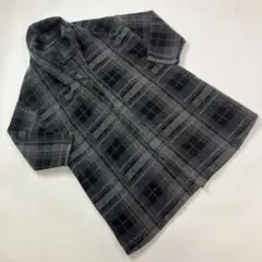 ピンクハウス グレー系チェック フリースジャケット