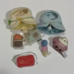 すみっコぐらし 小物 セット ポンチョ きせかえ ねこ とかげ ふくろう アイス