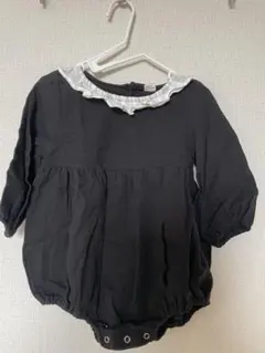 nunubiel 黒 フリル付きロンパース L