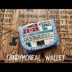 【ウォレット】デニムリメイク　ハンドメイド　コンパクト財布　二つ折り財布