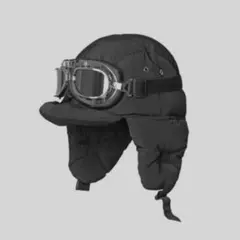 帽子 トラッパーハット パイロットキャップ 耳当て防寒 ゴーグル付 ユニセックス