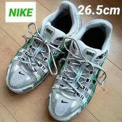 NIKE P-6000 スニーカー ホワイト/グリーン、26.5cm