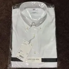 ユニクロ ファインクロススーパーノンアイロン スリムフィットシャツ M