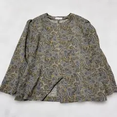 Burberrys ペイズリー柄 ノーカラー ブラウス シャツ ヴィンテージ