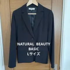 Natural beauty basic レディースジャケット黒Lサイズ
