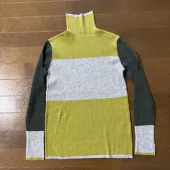 nuovo×nuovo リブ編み　カラーブロックタートルネックM ⭐︎訳あり