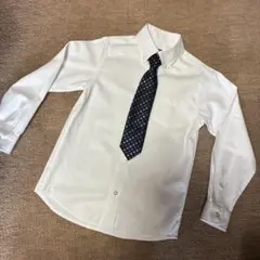 サイズ130 白シャツ　ネクタイ付き