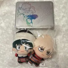 ヒロアカ　緑谷出久　爆豪勝己　ちびぐるみ　缶入りホロカードセット