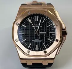 TECHNOS メンズ腕時計 ソーラー ローズゴールド