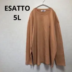 【ESATTO】 オレンジ トレーナー 長袖 大きなサイズ 【５L】