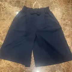 トップバリュ キッズ キュロット 120 ネイビー リボン