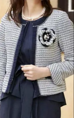 ＊ルイルエブティックセット アップママスーツフォーマルネイビー入卒式　L