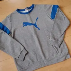 PUMA キッズ トレーナー 160cm グレー ブルー