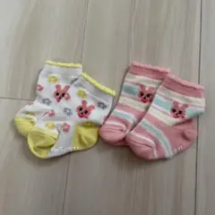 9〜10cm ベビー靴下 ミキハウス 2足組