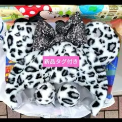 ファンキャップ　ヒョウ柄　ホワイト　白　シルバー　レオパード　豹柄