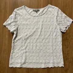 LAURA ASHLEY 花柄 レース 半袖カットソー Mサイズのサムネイル