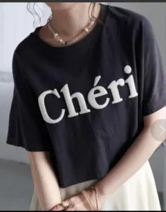 Discoat 発泡プリントショートTシャツ　ダークグレーのサムネイル