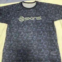 SKINS トレーニングシャツ ダークブルー カモフラージュ