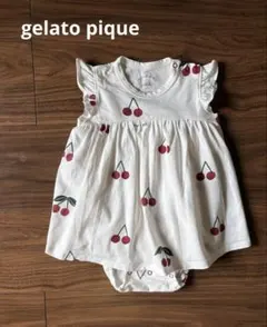 gelato pique チェリー柄　ワンピースロンパース